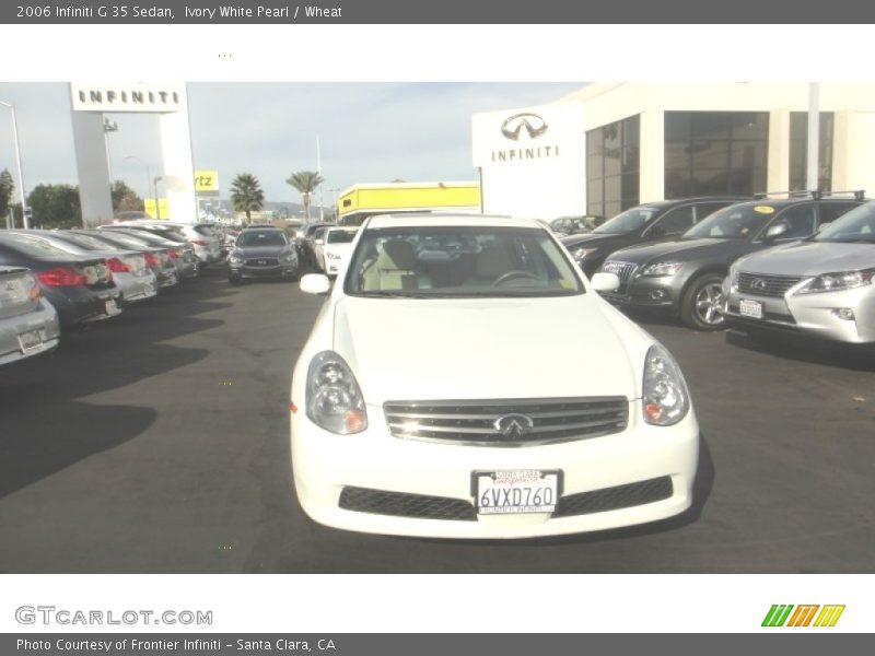 Ivory White Pearl / Wheat 2006 Infiniti G 35 Sedan