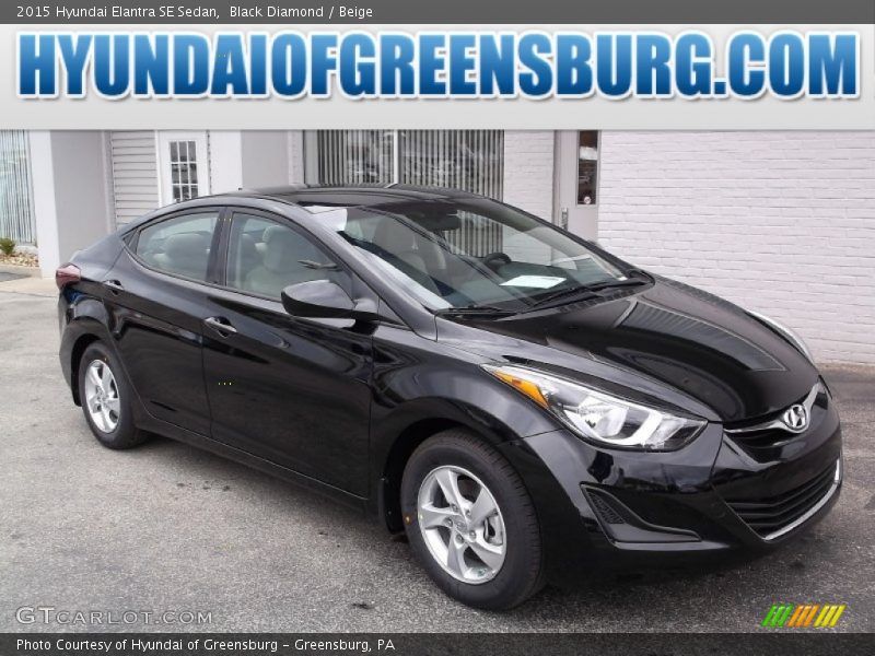 Black Diamond / Beige 2015 Hyundai Elantra SE Sedan