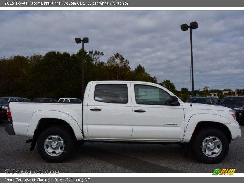 Super White / Graphite 2015 Toyota Tacoma PreRunner Double Cab