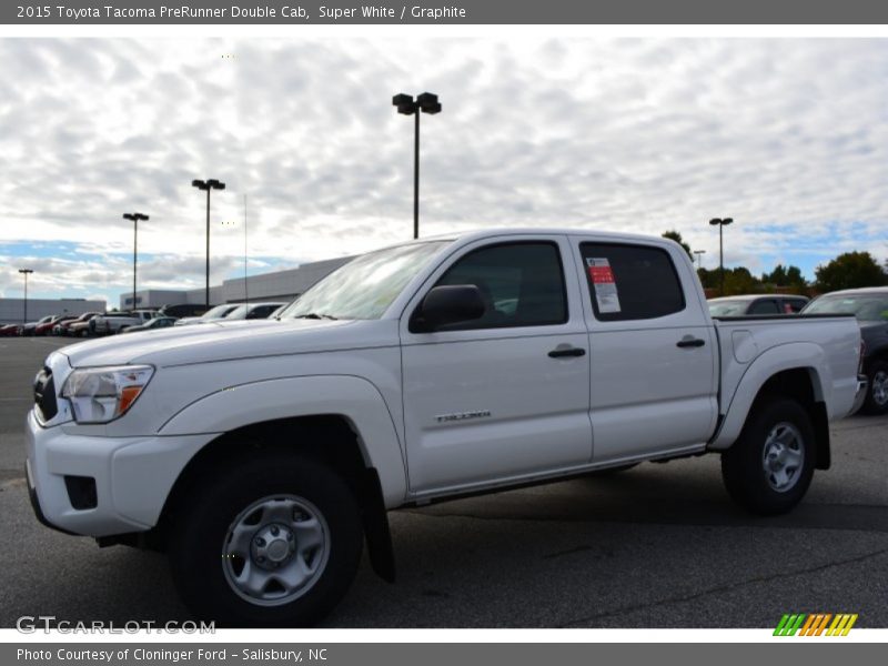 Super White / Graphite 2015 Toyota Tacoma PreRunner Double Cab