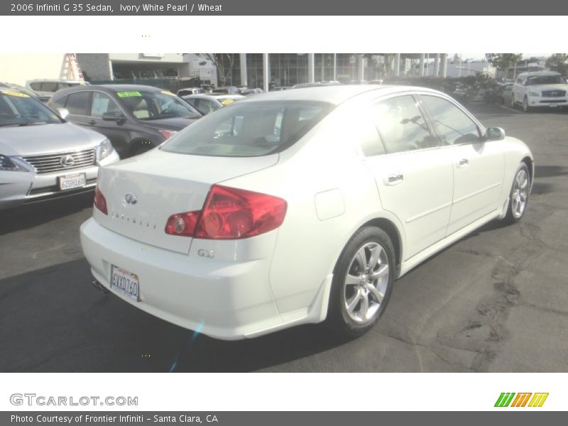Ivory White Pearl / Wheat 2006 Infiniti G 35 Sedan