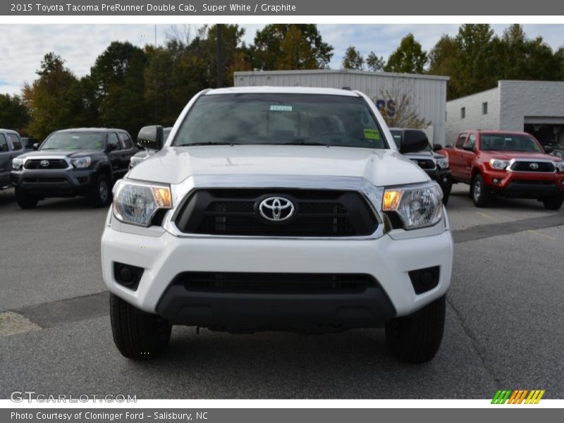 Super White / Graphite 2015 Toyota Tacoma PreRunner Double Cab