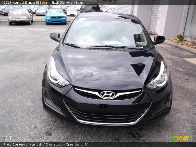 Black Diamond / Beige 2015 Hyundai Elantra SE Sedan