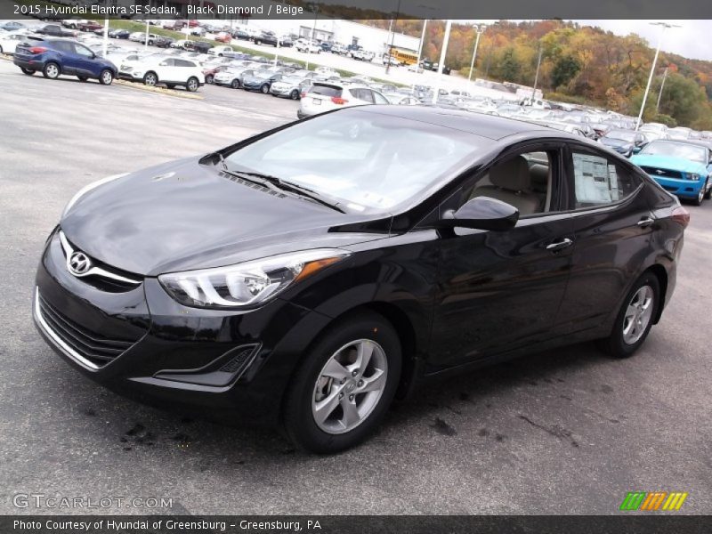 Black Diamond / Beige 2015 Hyundai Elantra SE Sedan