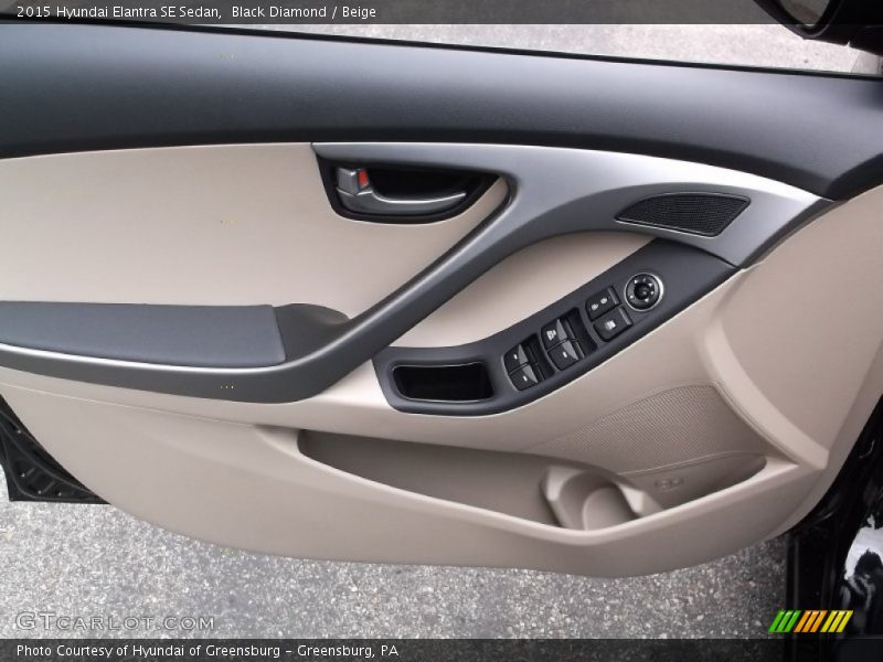 Black Diamond / Beige 2015 Hyundai Elantra SE Sedan