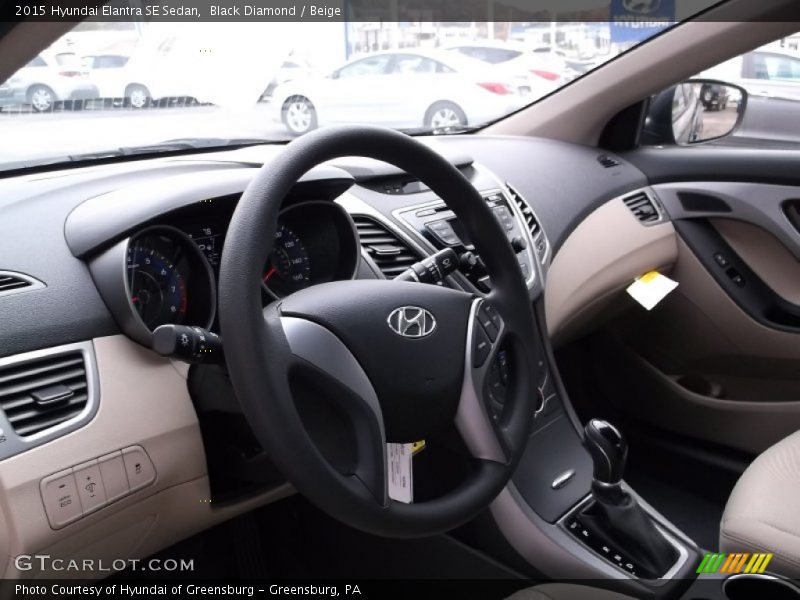 Black Diamond / Beige 2015 Hyundai Elantra SE Sedan