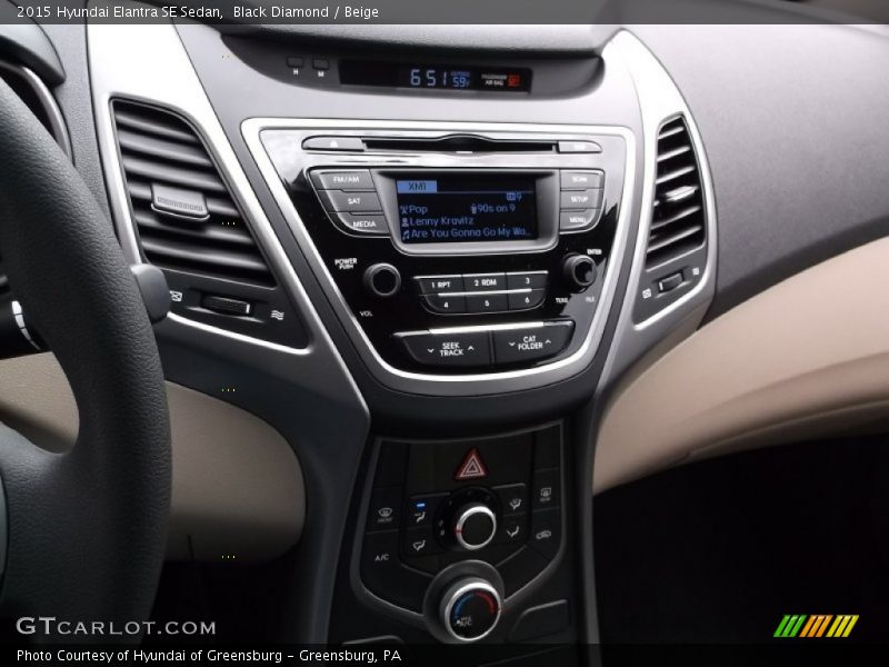 Black Diamond / Beige 2015 Hyundai Elantra SE Sedan