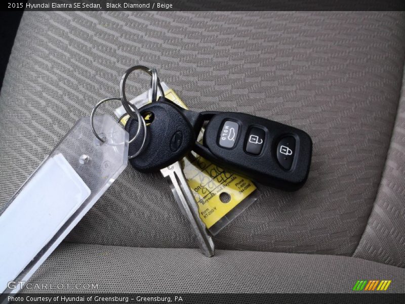 Black Diamond / Beige 2015 Hyundai Elantra SE Sedan