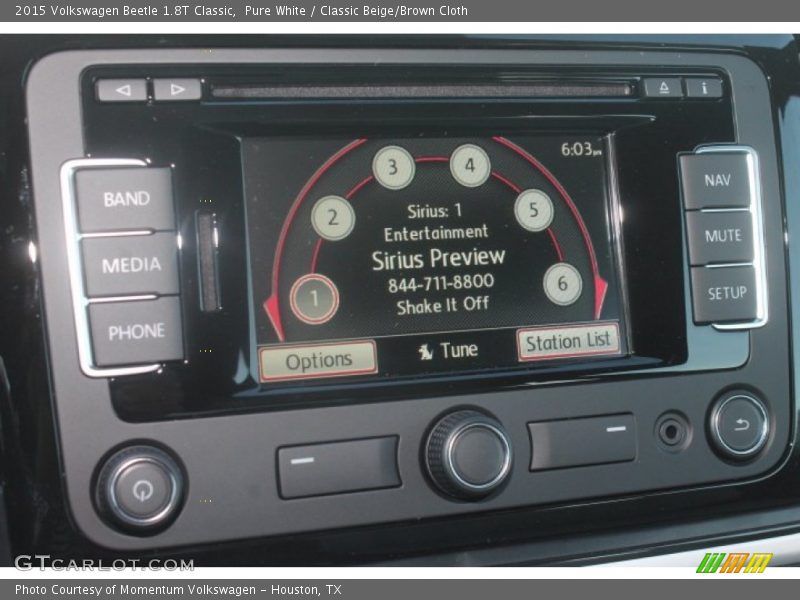 Pure White / Classic Beige/Brown Cloth 2015 Volkswagen Beetle 1.8T Classic