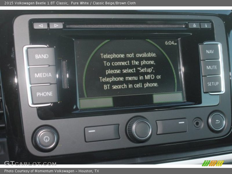 Pure White / Classic Beige/Brown Cloth 2015 Volkswagen Beetle 1.8T Classic