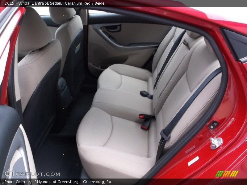 Geranium Red / Beige 2015 Hyundai Elantra SE Sedan