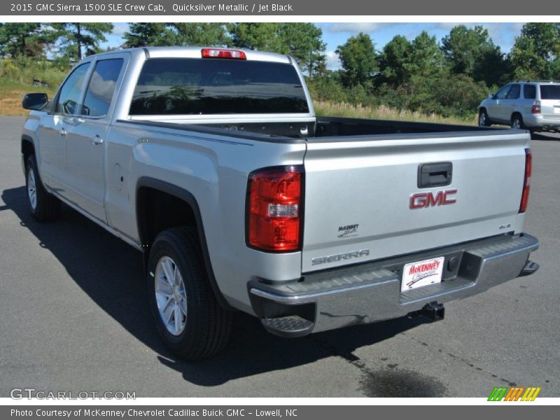 Quicksilver Metallic / Jet Black 2015 GMC Sierra 1500 SLE Crew Cab