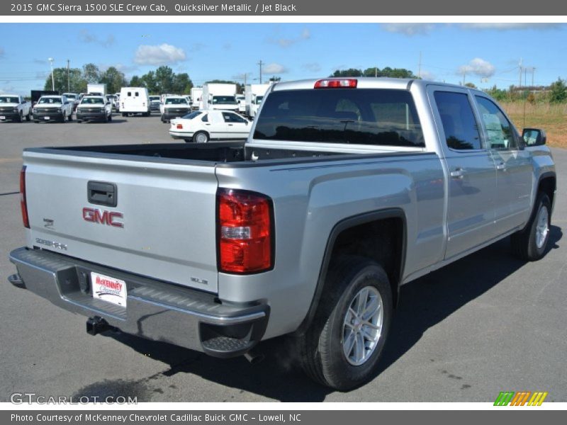 Quicksilver Metallic / Jet Black 2015 GMC Sierra 1500 SLE Crew Cab