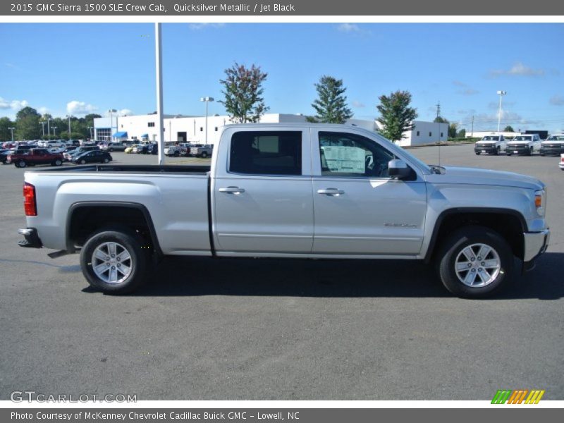 Quicksilver Metallic / Jet Black 2015 GMC Sierra 1500 SLE Crew Cab