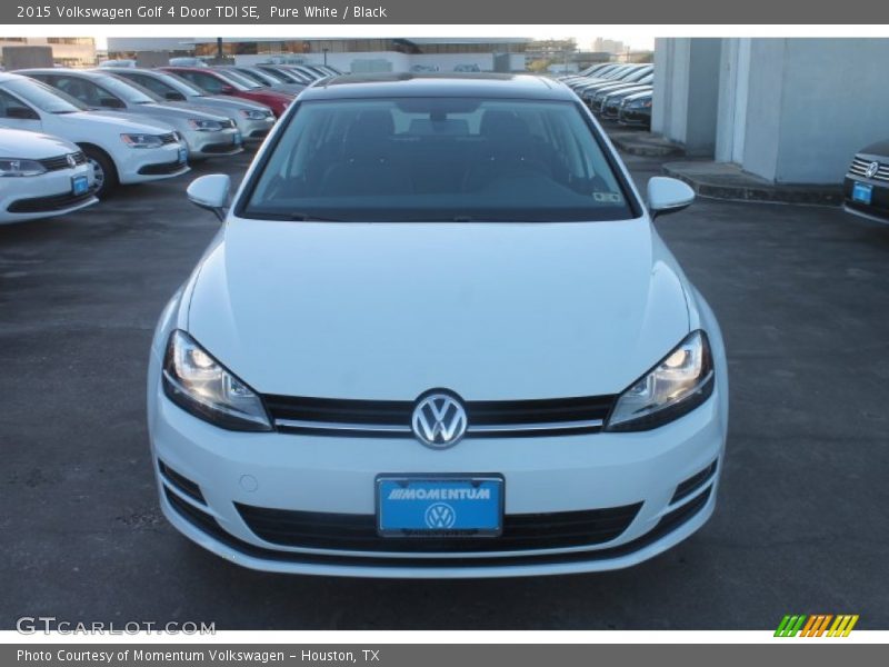 Pure White / Black 2015 Volkswagen Golf 4 Door TDI SE