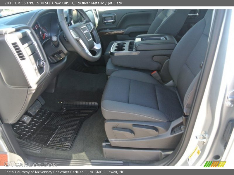 Quicksilver Metallic / Jet Black 2015 GMC Sierra 1500 SLE Crew Cab