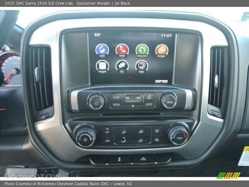 Quicksilver Metallic / Jet Black 2015 GMC Sierra 1500 SLE Crew Cab