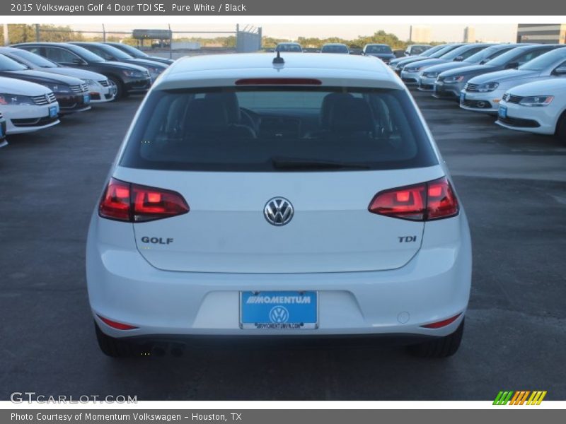 Pure White / Black 2015 Volkswagen Golf 4 Door TDI SE