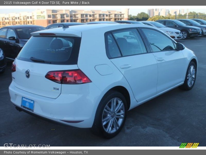 Pure White / Black 2015 Volkswagen Golf 4 Door TDI SE