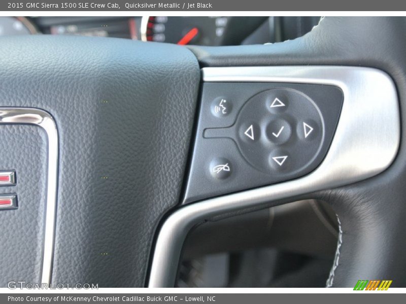 Quicksilver Metallic / Jet Black 2015 GMC Sierra 1500 SLE Crew Cab