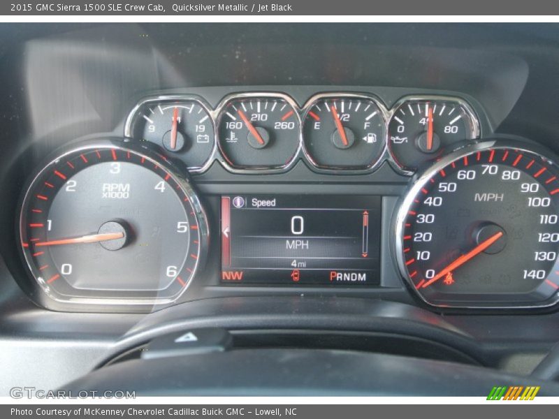 Quicksilver Metallic / Jet Black 2015 GMC Sierra 1500 SLE Crew Cab