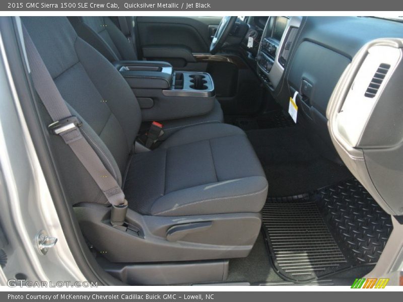 Quicksilver Metallic / Jet Black 2015 GMC Sierra 1500 SLE Crew Cab