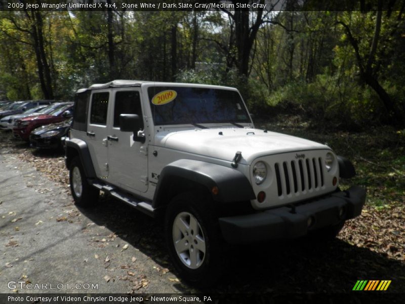 Stone White / Dark Slate Gray/Medium Slate Gray 2009 Jeep Wrangler Unlimited X 4x4