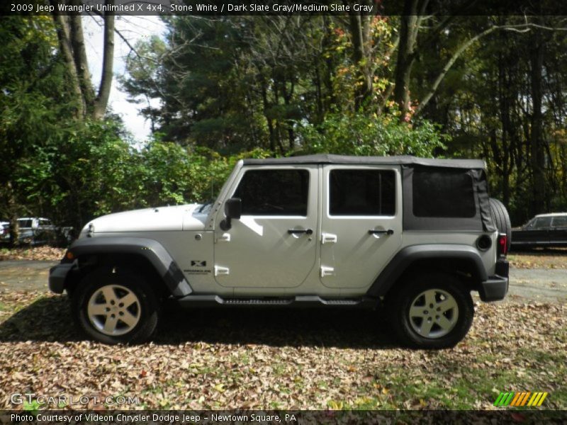 Stone White / Dark Slate Gray/Medium Slate Gray 2009 Jeep Wrangler Unlimited X 4x4
