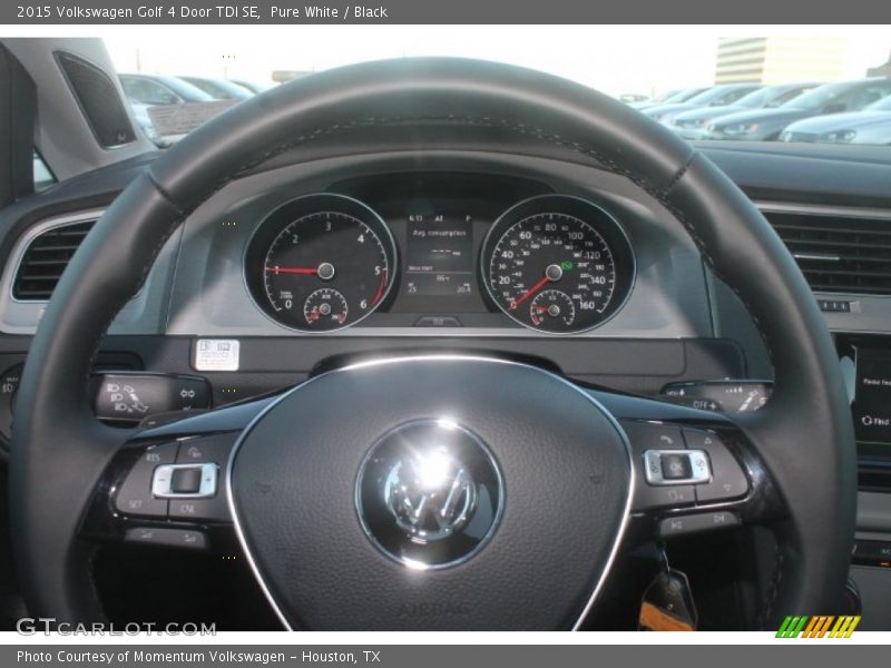 Pure White / Black 2015 Volkswagen Golf 4 Door TDI SE