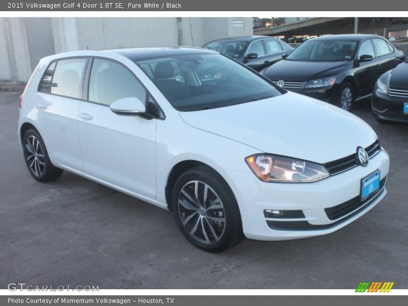 Pure White / Black 2015 Volkswagen Golf 4 Door 1.8T SE