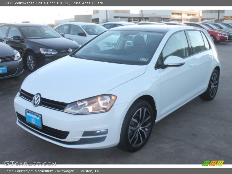 Pure White / Black 2015 Volkswagen Golf 4 Door 1.8T SE