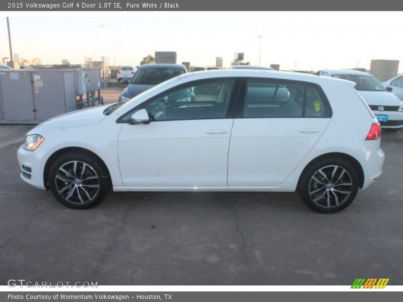 Pure White / Black 2015 Volkswagen Golf 4 Door 1.8T SE