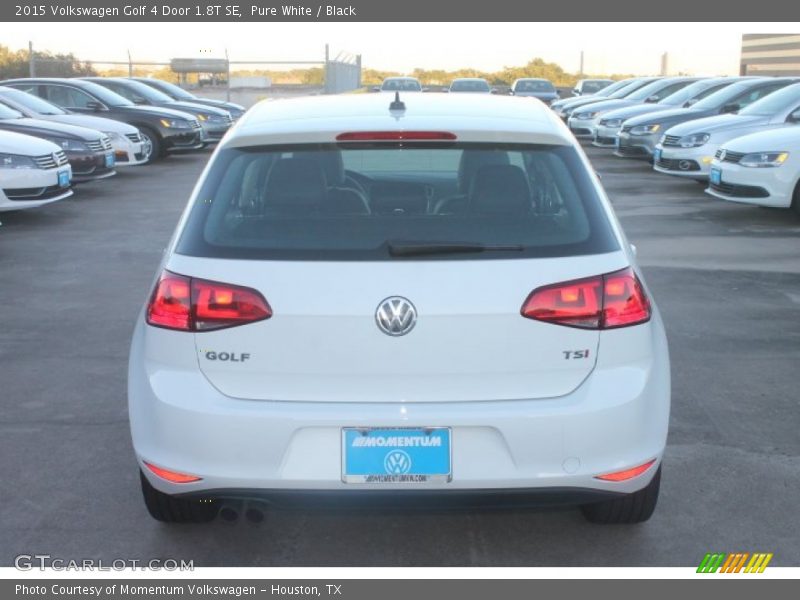 Pure White / Black 2015 Volkswagen Golf 4 Door 1.8T SE