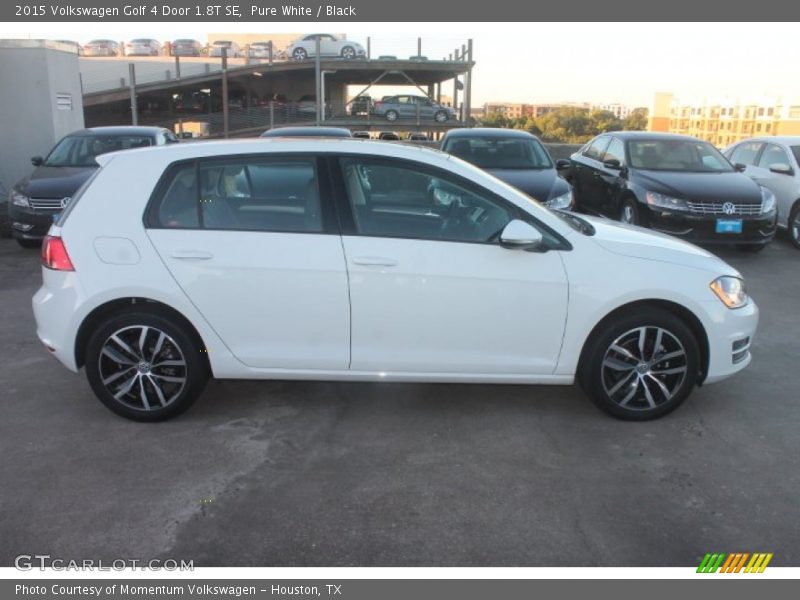 Pure White / Black 2015 Volkswagen Golf 4 Door 1.8T SE