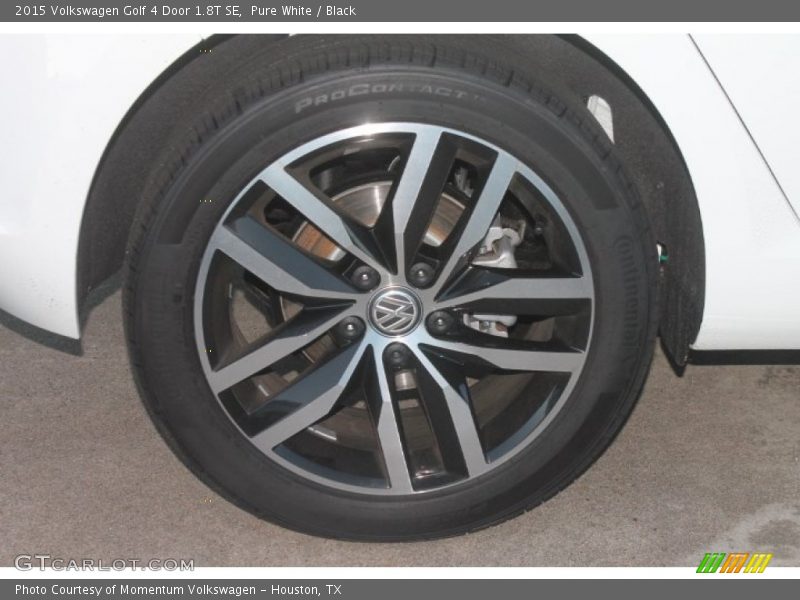 Pure White / Black 2015 Volkswagen Golf 4 Door 1.8T SE