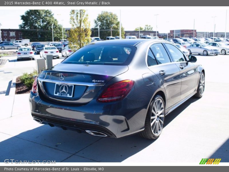 Steel Grey Metallic / Black 2015 Mercedes-Benz C 400 4Matic