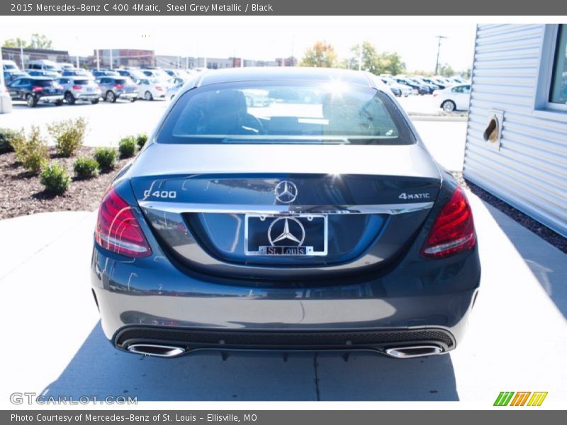 Steel Grey Metallic / Black 2015 Mercedes-Benz C 400 4Matic