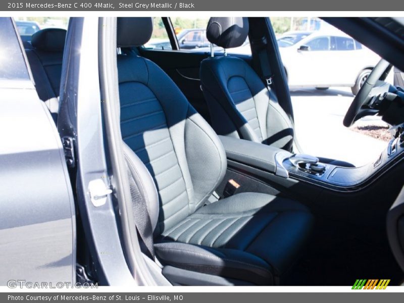 Steel Grey Metallic / Black 2015 Mercedes-Benz C 400 4Matic