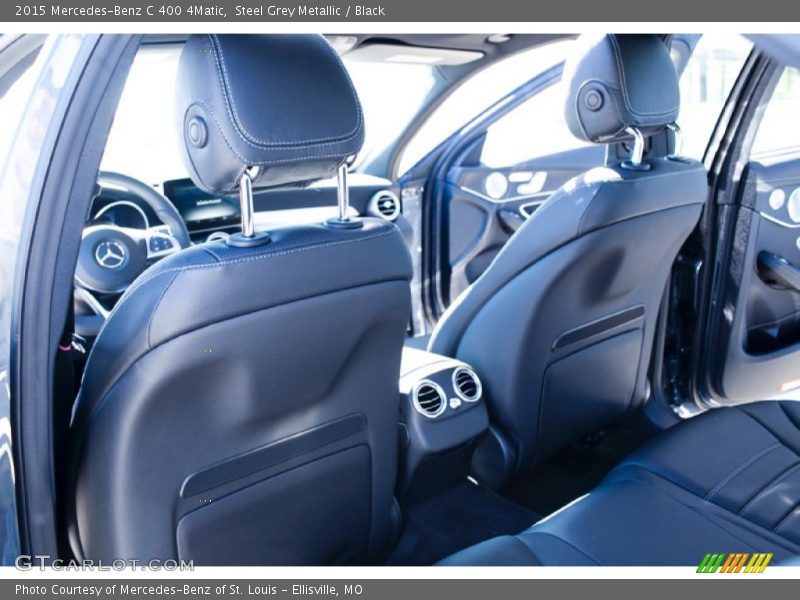 Steel Grey Metallic / Black 2015 Mercedes-Benz C 400 4Matic
