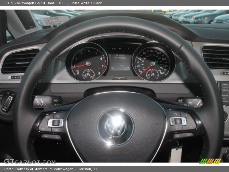 Pure White / Black 2015 Volkswagen Golf 4 Door 1.8T SE
