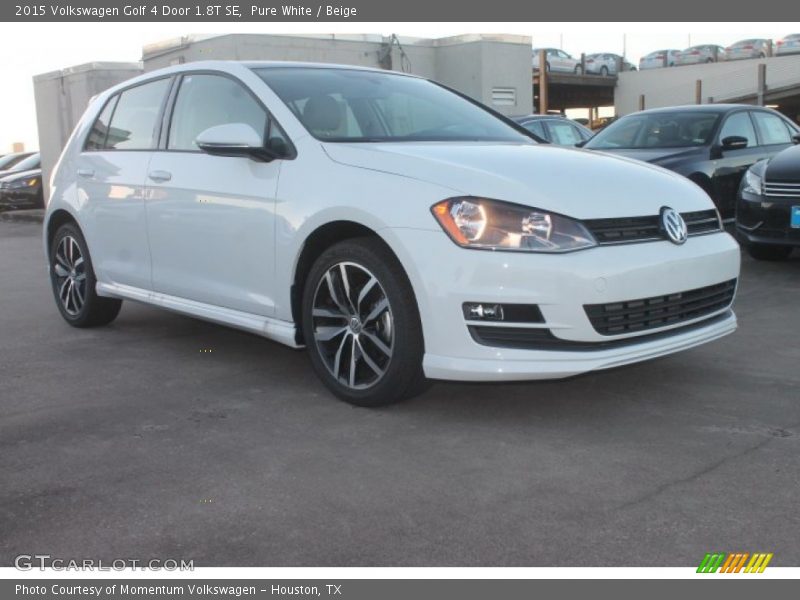 Pure White / Beige 2015 Volkswagen Golf 4 Door 1.8T SE