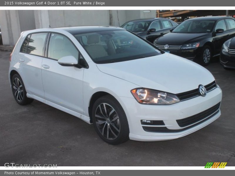 Pure White / Beige 2015 Volkswagen Golf 4 Door 1.8T SE
