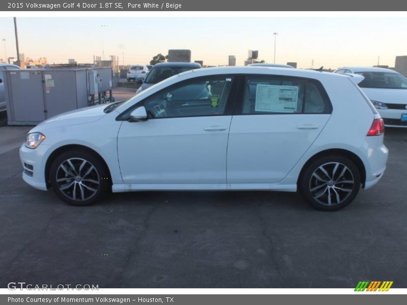 Pure White / Beige 2015 Volkswagen Golf 4 Door 1.8T SE