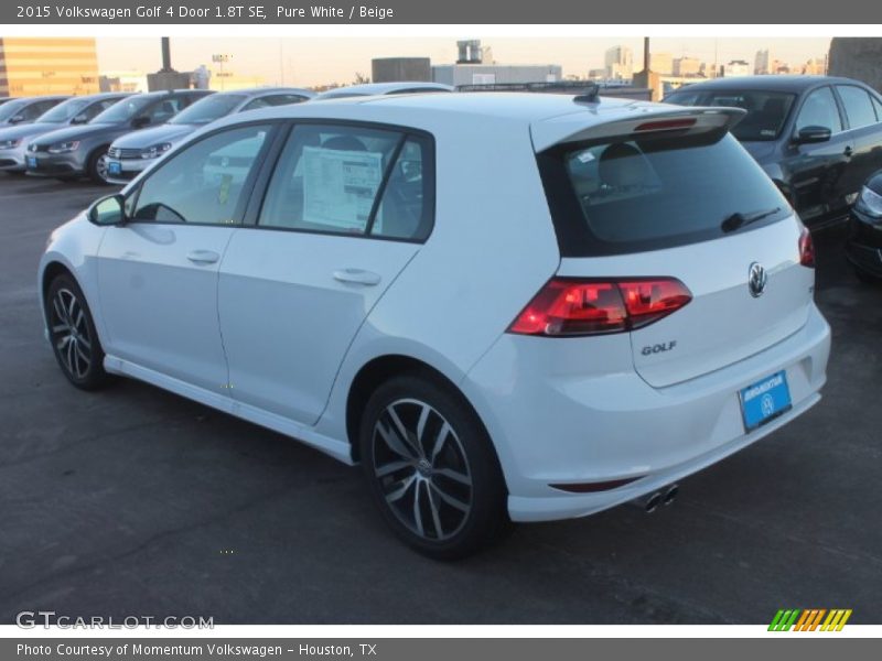 Pure White / Beige 2015 Volkswagen Golf 4 Door 1.8T SE