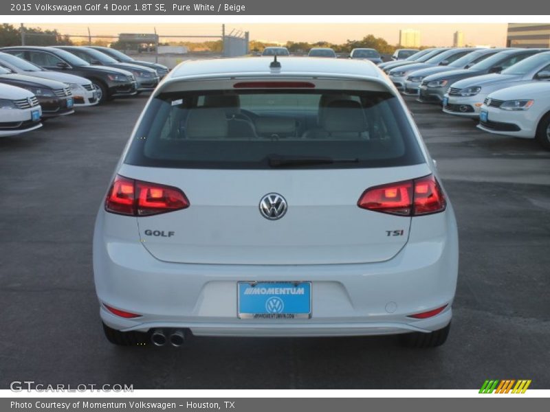 Pure White / Beige 2015 Volkswagen Golf 4 Door 1.8T SE