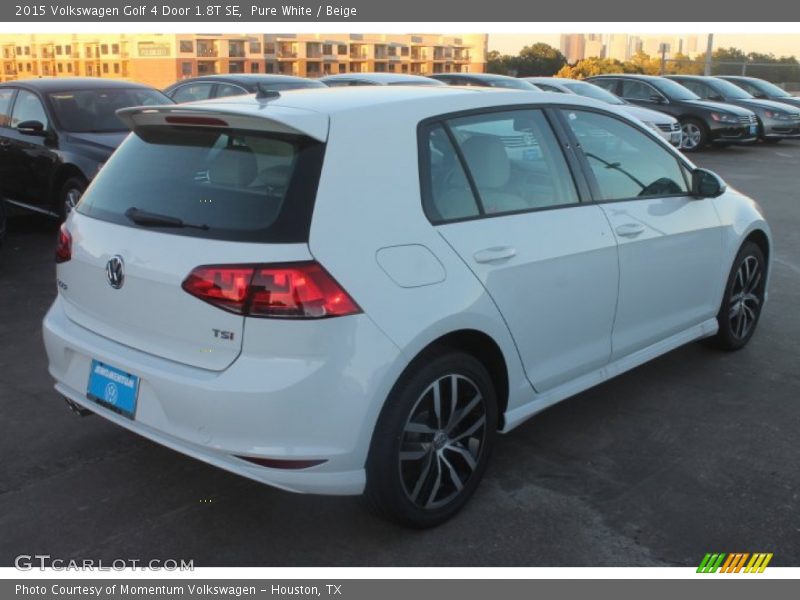 Pure White / Beige 2015 Volkswagen Golf 4 Door 1.8T SE