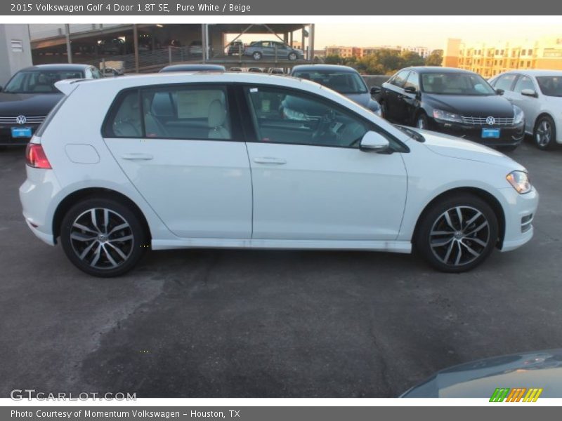 Pure White / Beige 2015 Volkswagen Golf 4 Door 1.8T SE