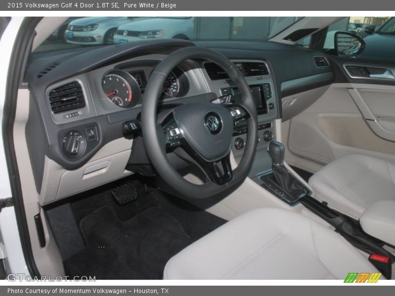 Pure White / Beige 2015 Volkswagen Golf 4 Door 1.8T SE