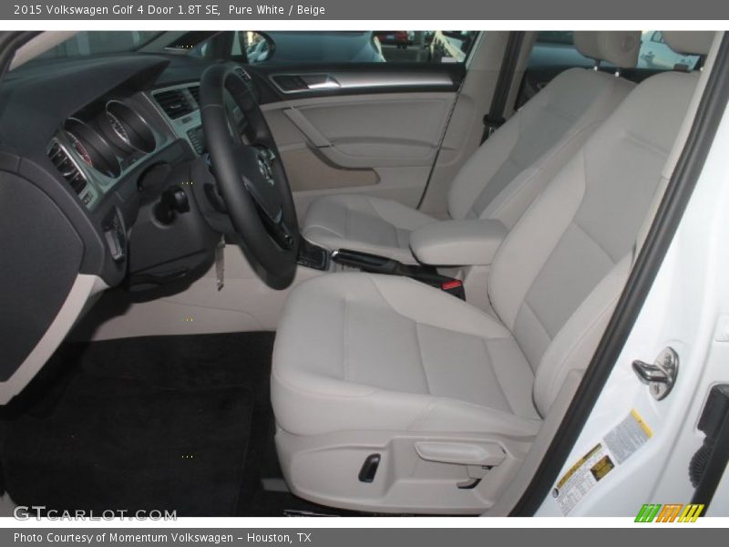 Pure White / Beige 2015 Volkswagen Golf 4 Door 1.8T SE