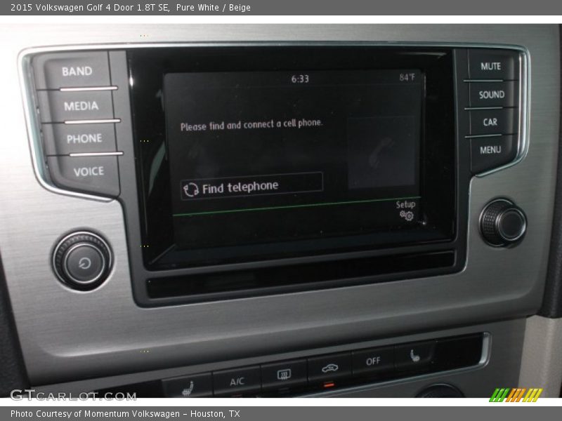 Pure White / Beige 2015 Volkswagen Golf 4 Door 1.8T SE